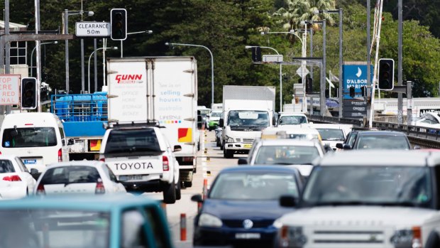 The bridge is along the route  of one of Sydney's most notorious traffic snarls. 