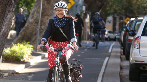 Maroubra resident Yvonne Poon cycles to work in Moore Park five days a week.