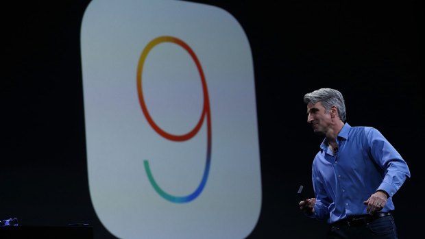 Apple senior vice-president of software engineering Craig Federighi gives an update on the upcoming iOS 9.