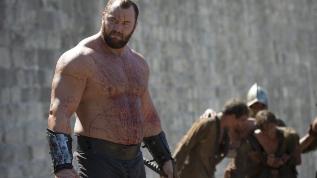 Icelandic giant ... Hafthor Julius Bjornsson plays the Mountain in <i>Game of Thrones</i>.