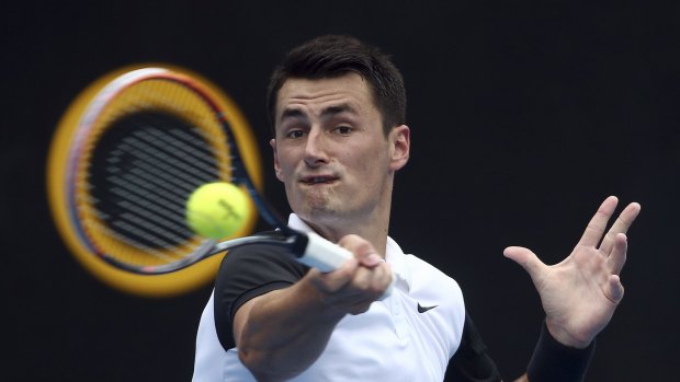 New breed: Bernard Tomic, one of the latest crop of Australians to play Davis Cup tennis at Kooyong.