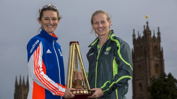 England captain Charlotte Edwards with her Australian counterpart Meg Lanning.