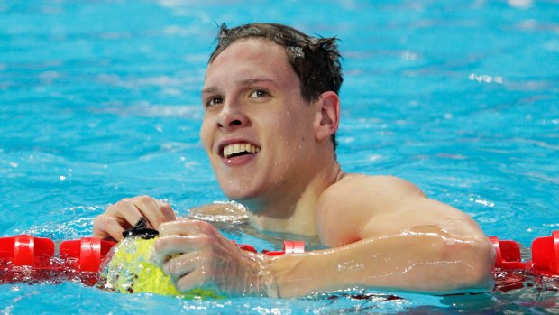 Mitch Larkin emerged as the fastest qualifier for Tuesday's 100m backstroke final.