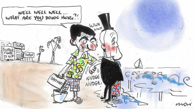 <i>'Mr Bean on holiday in the Caymans': Illustration by Alan Moir.</i>