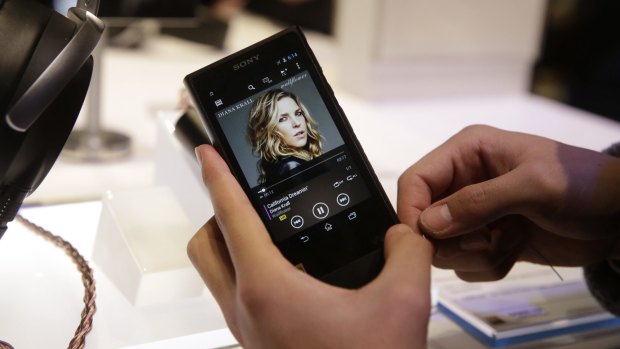 Sony's new Walkman, which runs Android and features high resolution audio playback.