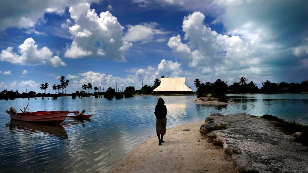 Kiribati is under threat from rising sea levels and changing weather patterns.
