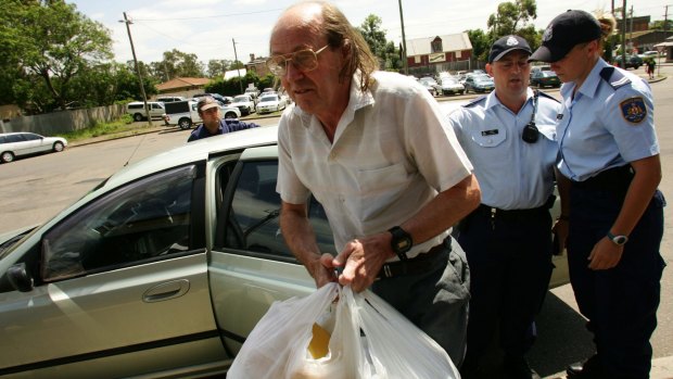 Convicted child sex offender Dennis Ferguson after being released from jail in 2004.