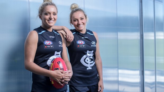 Jess and Sarah Hosking, identical twins, will finally play AFLW together in 2018. 