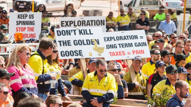 Chamber of Minerals & Energy WA - Kalgoorlie Gold Tax Rally. 