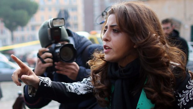 Public relations expert Francesca Chaouqui arrives at the "Vatileaks 2.0" trial session in December.