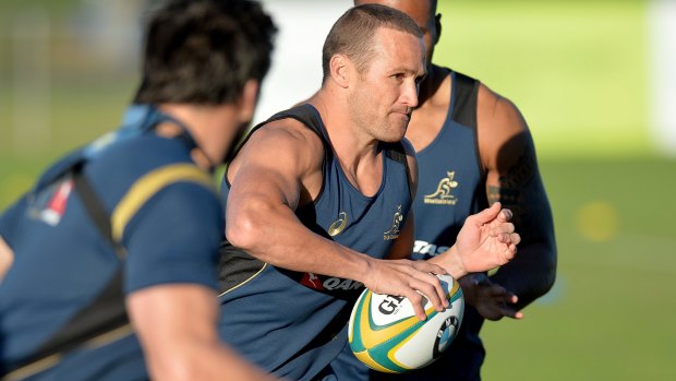 In for a shock: Wallabies centre Matt Giteau.