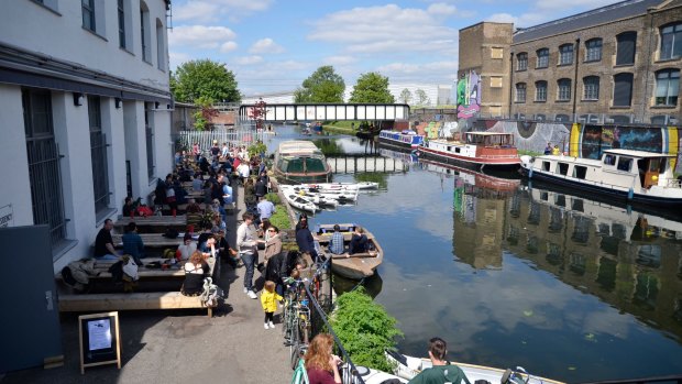 The Crate Brewery and Pizzeria on the River Lee in Hackney, East London.