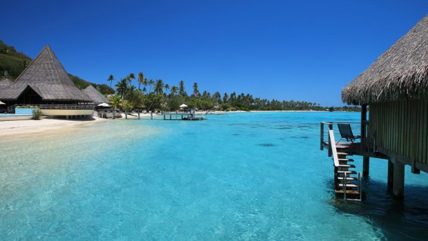 The clear waters around Sofitel Moorea Ia Ora Beach Resort, Tahiti.