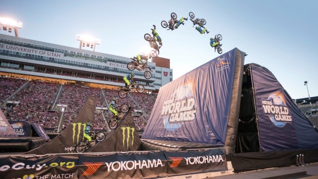 Harry Bink's world first front-flip won gold at the Nitro world games in July.