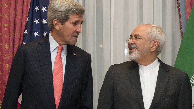 US Secretary of State John Kerry and Iran's Foreign Minister, Mohammad Javad Zarif.