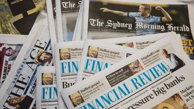 Fairfax Media owns The Sydney Morning Herald, The Age and The Australian Financial Review.