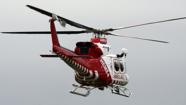 The 20-year-old man was airlifted to Westmead Hospital early on Thursday morning. 