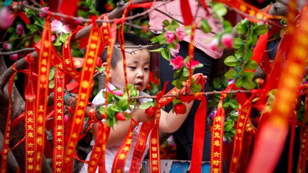 Chinese New Year celebration at the Bright Moon 
Buddhist temple in Springvale. 