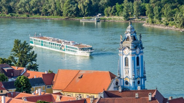 An Amadeus Silver ship on the Danube in Austria.