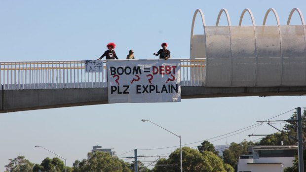 Perth drivers got a political message with their morning commute.