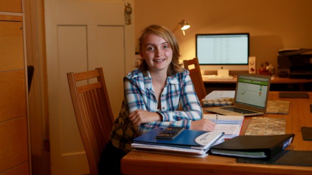 Charlotte Robinson, 13,  will be sitting her selective entry school exam this weekend. 