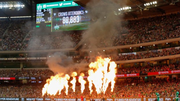 Smash hit: A record crowd watched the Stars beat the Renegades at the MCG early this year.