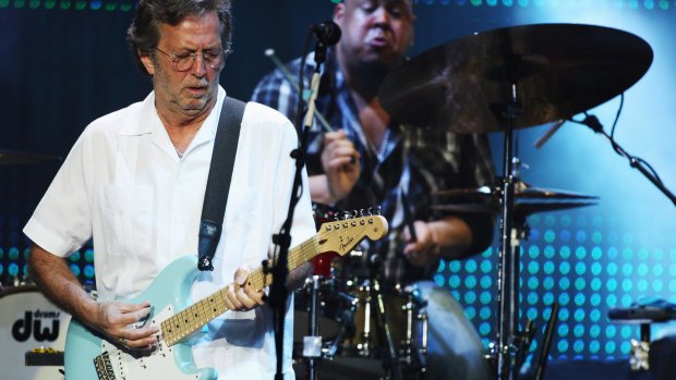 Eric Clapton on stage at the Sydney Entertainment Centre in 2009.