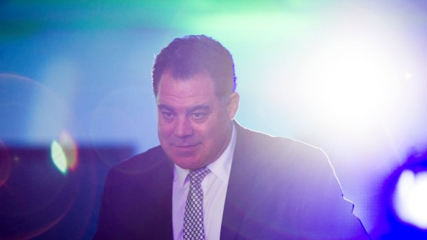 Mal Meninga at the Raiders' awrds night named in his honour on Monday.