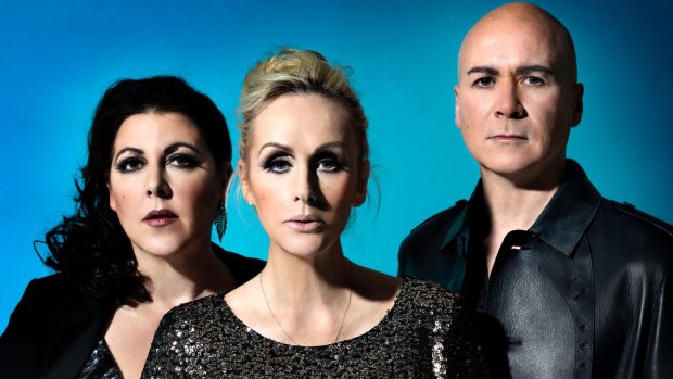 Joanne Catherall, Susan Ann Sulley and Phil Oakey of Human League, whose sound was called "synthetic soul".