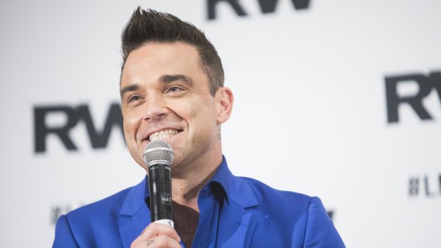 Robbie Williams: back in Australia for the Let Me Entertain You tour. 