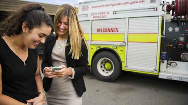Loren Madrid and Anna Skaljac say they could have been lost in a state forest south of Canberra all night without a smartphone app.