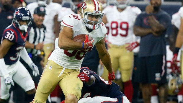 Second chance? Jarryd Hayne in action against the Houston Texans in August.