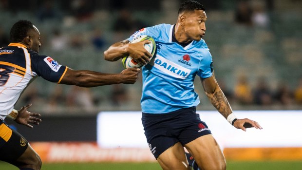 Waratahs' superstar Israel Folau went down after just four minutes with a torn hamstring. 