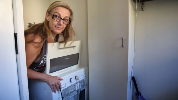 Kerry Horvath's Samsung washing machine caught fire while she was home alone on Saturday afternoon.