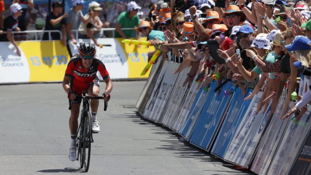 Comin' round the mountain: Richie Porte takes another Tour Down Under stage win.