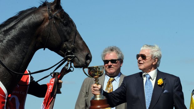Cup knowledge: Reg Fleming and Bart Cummings with Viewed after the 2008 Melbourne Cup.
