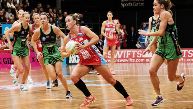 Tough assignment: The Swifts beat the Fever in the elimination final last year.