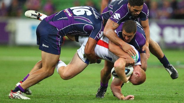 Under the microscope: The tackle that left Alex McKinnon in a wheelchair.