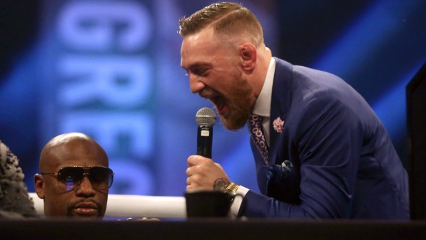 In over his head: McGregor has claimed Mayweather is too old to beat him.