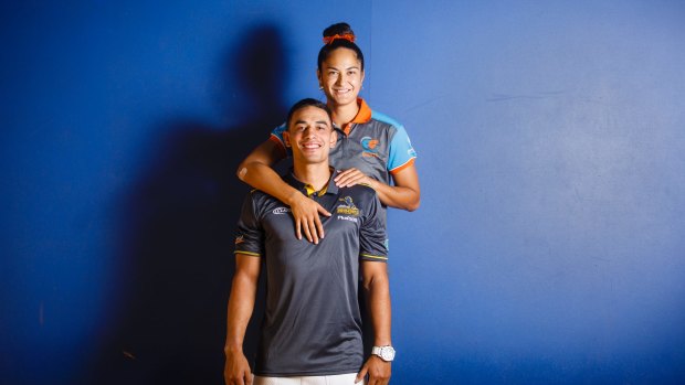 ACT Brumbies flyhalf Wharenui Hawera and Canberra Giants' Ngawai Eyles have been together for a decade.