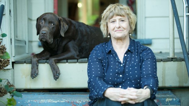 Filmmaker Gillian Leahy and her dog Baxter, who stars in a documentary called <i>Baxter and Me</i>.