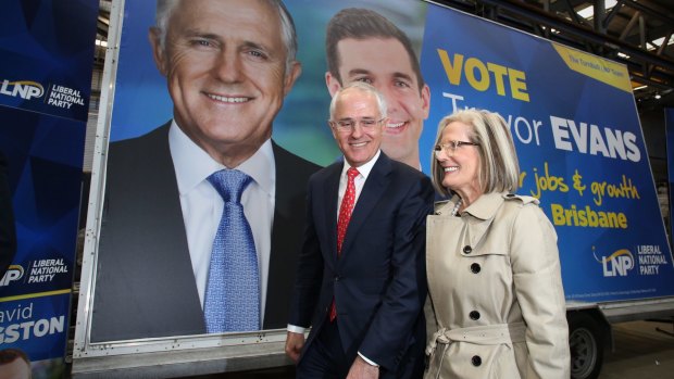 Prime Minister Malcolm Turnbull and Lucy Turnbull out campaigning this week.