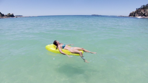Lisa Kaye of Ainslie soaks up the beautiful weather on the South Coast of NSW.