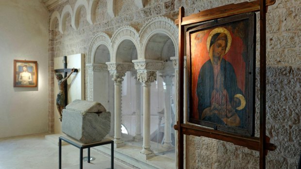 The St Tryphon Catherdral museum in the UNESCO World Heritage-listed old city of Kotor on the Adriatic coast.
