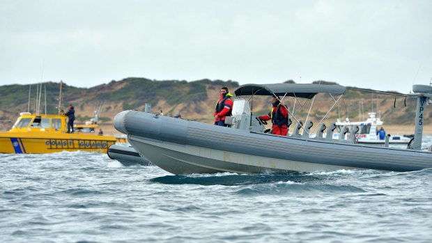 Police and the Coast Guard search for the missing plane crash victim.