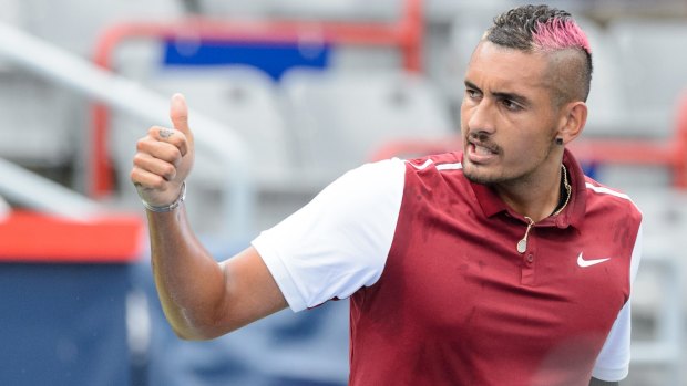 In hot water: Nick Kyrgios has been fined $US10,000 ($14,000) for his comments. 