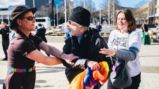  The postal survey debate has generated some heat on the streets.