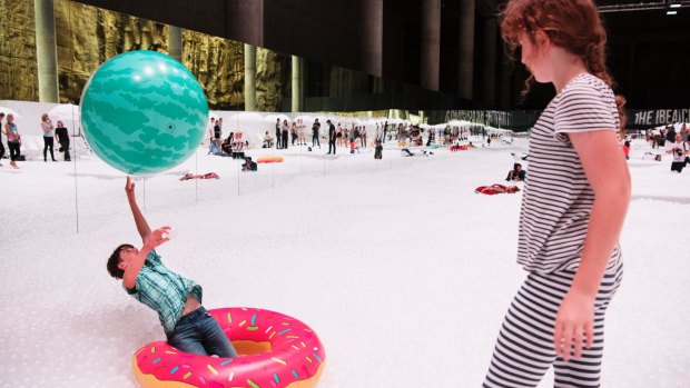 The Beach is an installation of 1.1 million polyethylene balls created for Sydney Festival by Snarkitecture, a New York-based art collective.