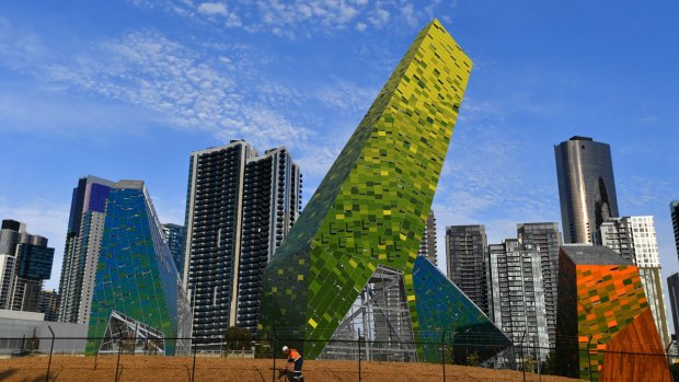 The new sculpture park <i>Habitat-Filter</i> emerges inside the Power Street Loop.