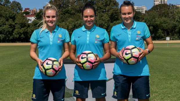 Ellie Carpenter, Kyah Simon and Caitlin Foord of The Matildas were the star attractions for Nike this week.